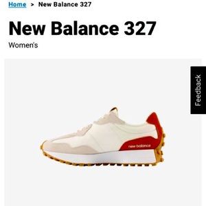 NEW New Balance 327 - Beige with dark orange details size 7.5 for women